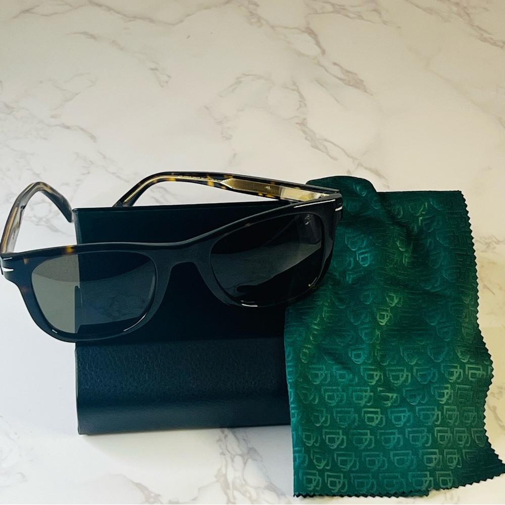 DAVID BECKHAM DB 1006/S Tortoiseshell Sunglasses Green Lenses Made in Italy NWOT - Picture 7 of 10